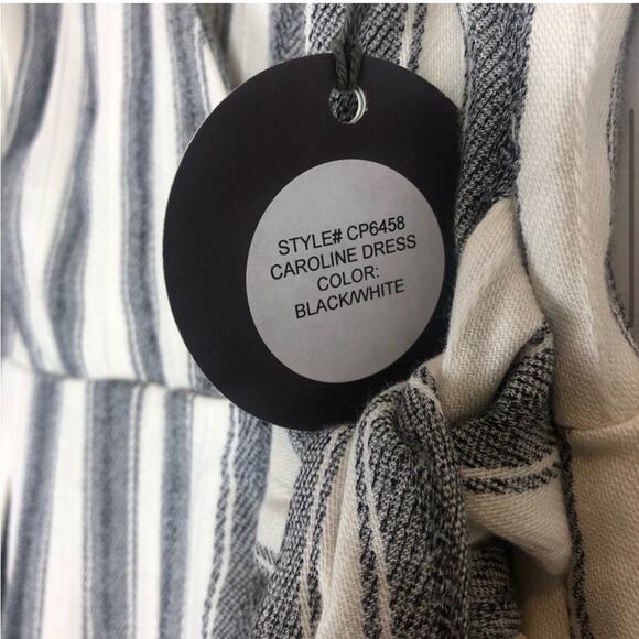 NWT Eva Franco Caroline dress in black and white stripes - Picture 6 of 9